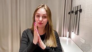 The stepmother says to her stepson: -Your penis has grown! “Hot stepmom decided to help her stepson cum.”